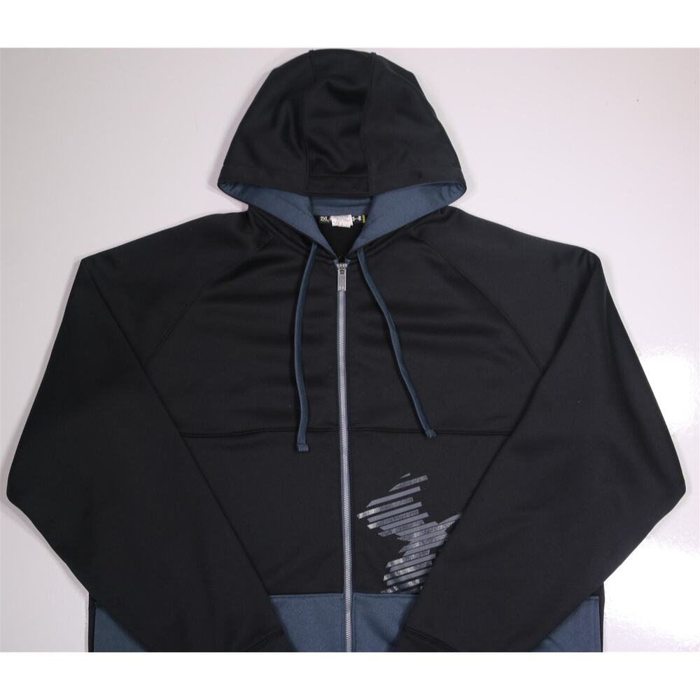 Under Armour Men's Black Full Zip Hoodie Sweater 2XL - Picture 2 of 6
